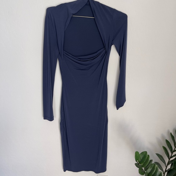 B.SMART Bodycon Cowl Neckline Midi Dress Size Small - Picture 2 of 5